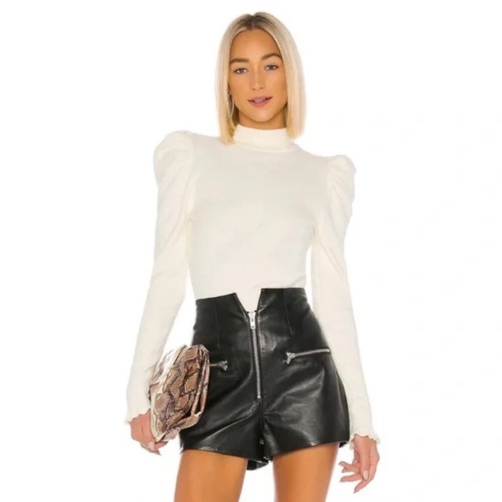 LPA Marie Ruffle Sleeve Sweater in Ivory - Picture 2 of 5